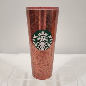 Starbucks Tumbler 2019 Rose Gold Marbled Travel 16oz Grande